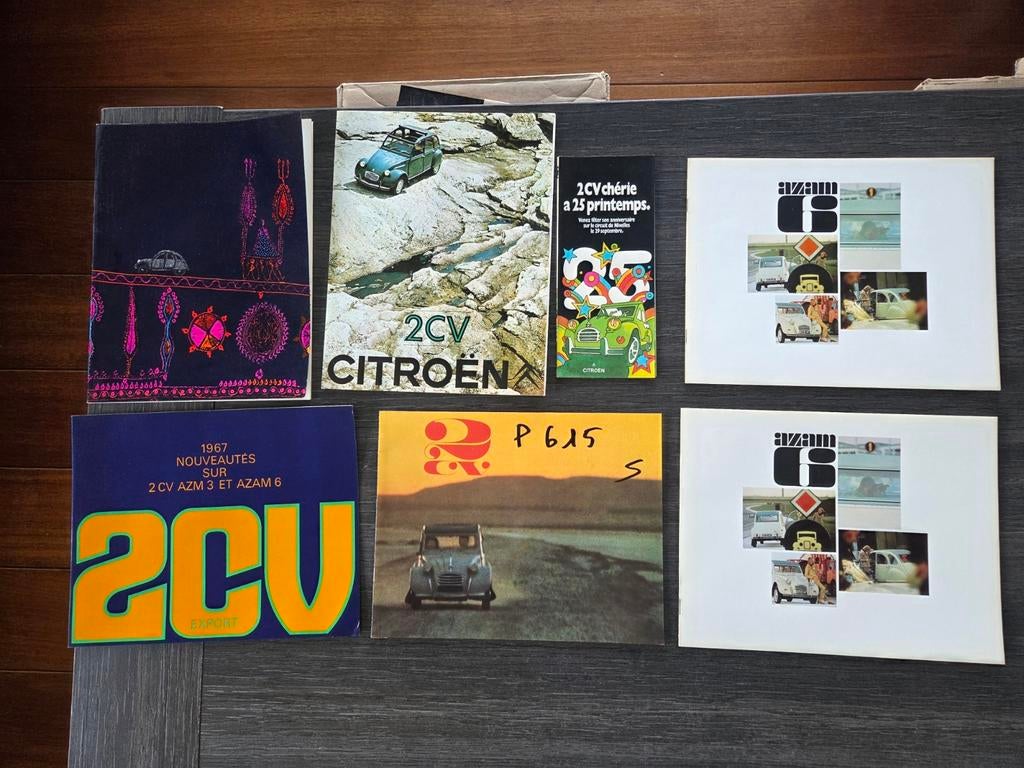 Franstalige Citroën 2CV en AZU brochures in mooie staat, Ophalen of Verzenden, Zo goed als nieuw, Citroën