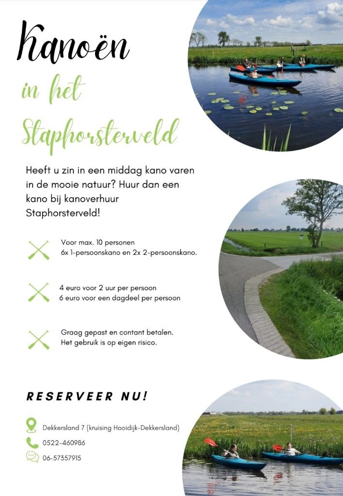 Kano te leen in Staphorst, Watersport en Boten, Ophalen, 1-persoons