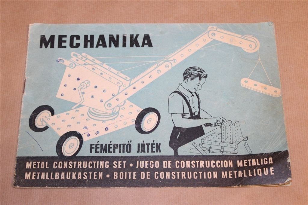 Mechanika — Vintage Bouwvoorbeelden Metalen Bouwdoos 1964, Ophalen of Verzenden