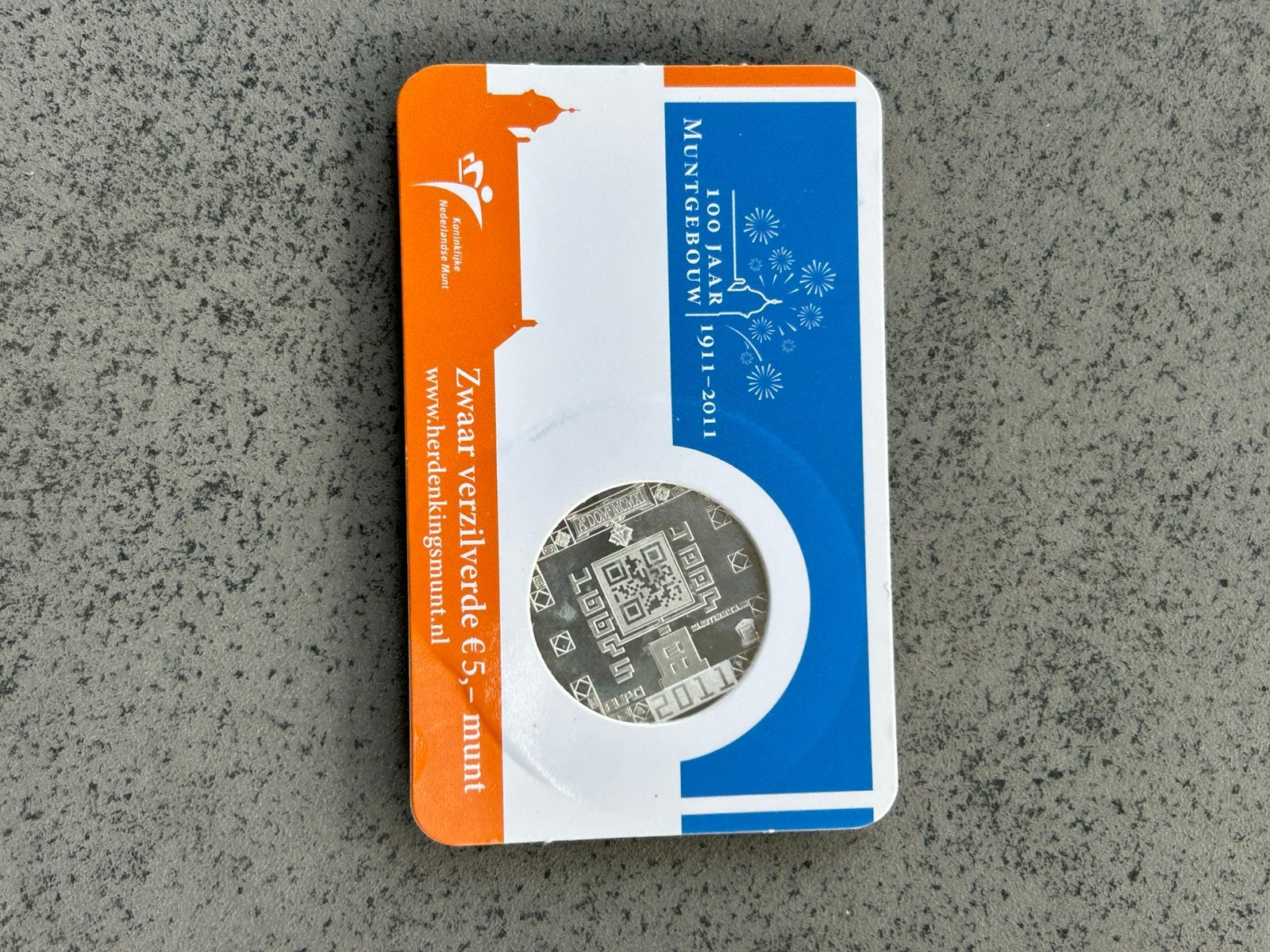 Coincard 5 EURO 100 Jaar Muntgebouw. 2011, Ophalen of Verzenden, Koningin Beatrix, Euro's