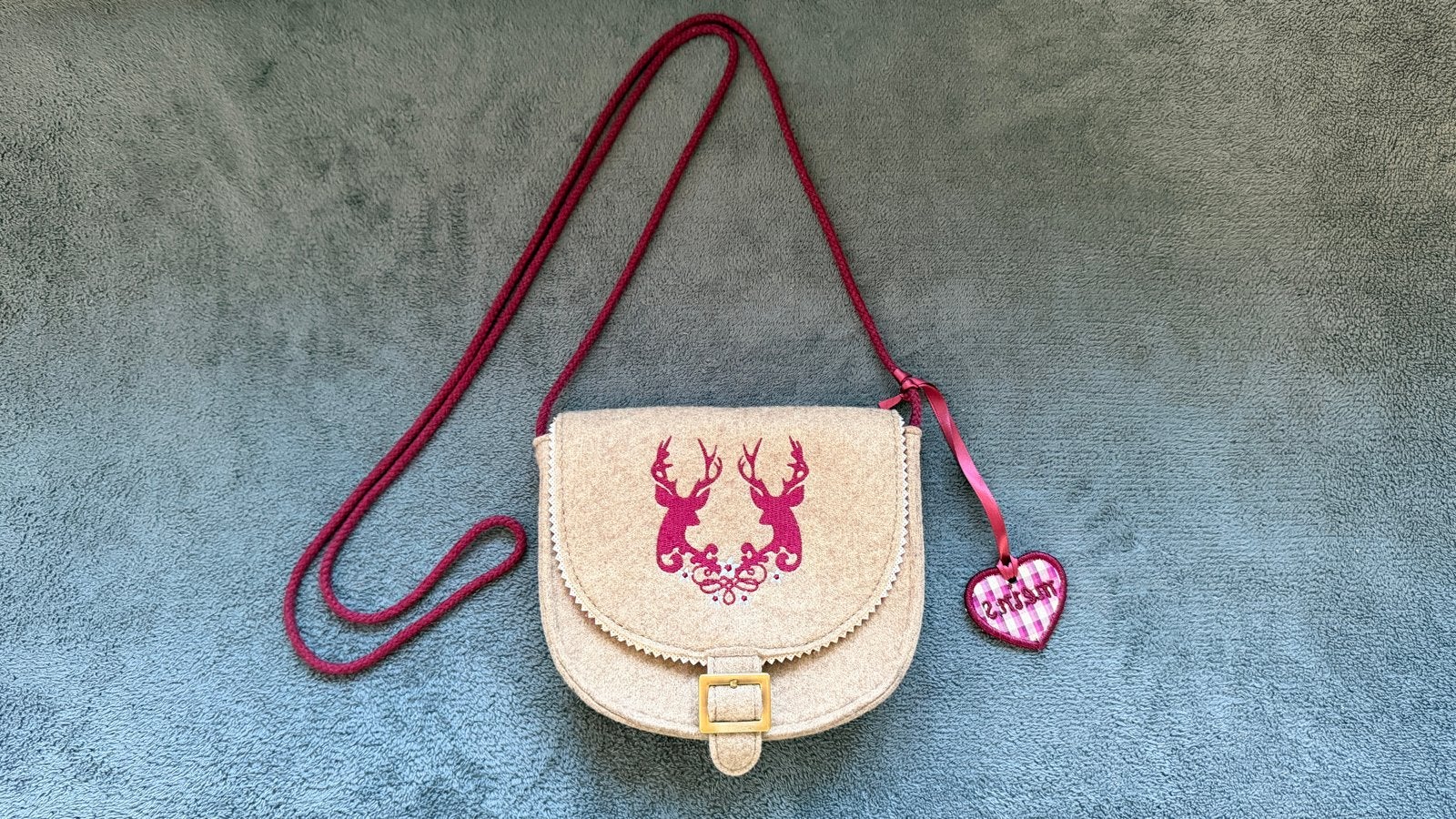 L.Credi Munich Trachten tas Oktoberfest / Dirndl, Ophalen of Verzenden, Zo goed als nieuw, Beige, Schoudertasje