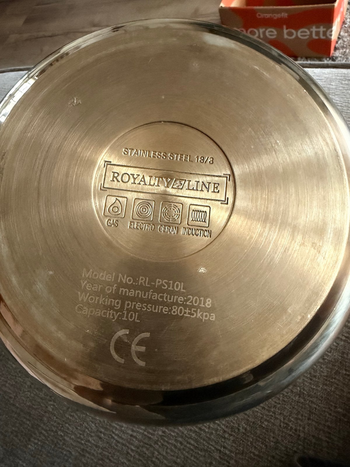 Royalty Line Snelkookpan 10L RVS - Zo goed als nieuw, Ophalen, Snelkookpan, Zo goed als nieuw, Rvs