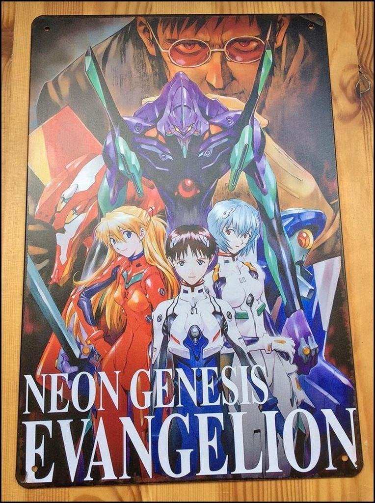 neon genesis EVANGELION EVA Metalen Wandbord Poster, Verzenden, Nieuw, Poster