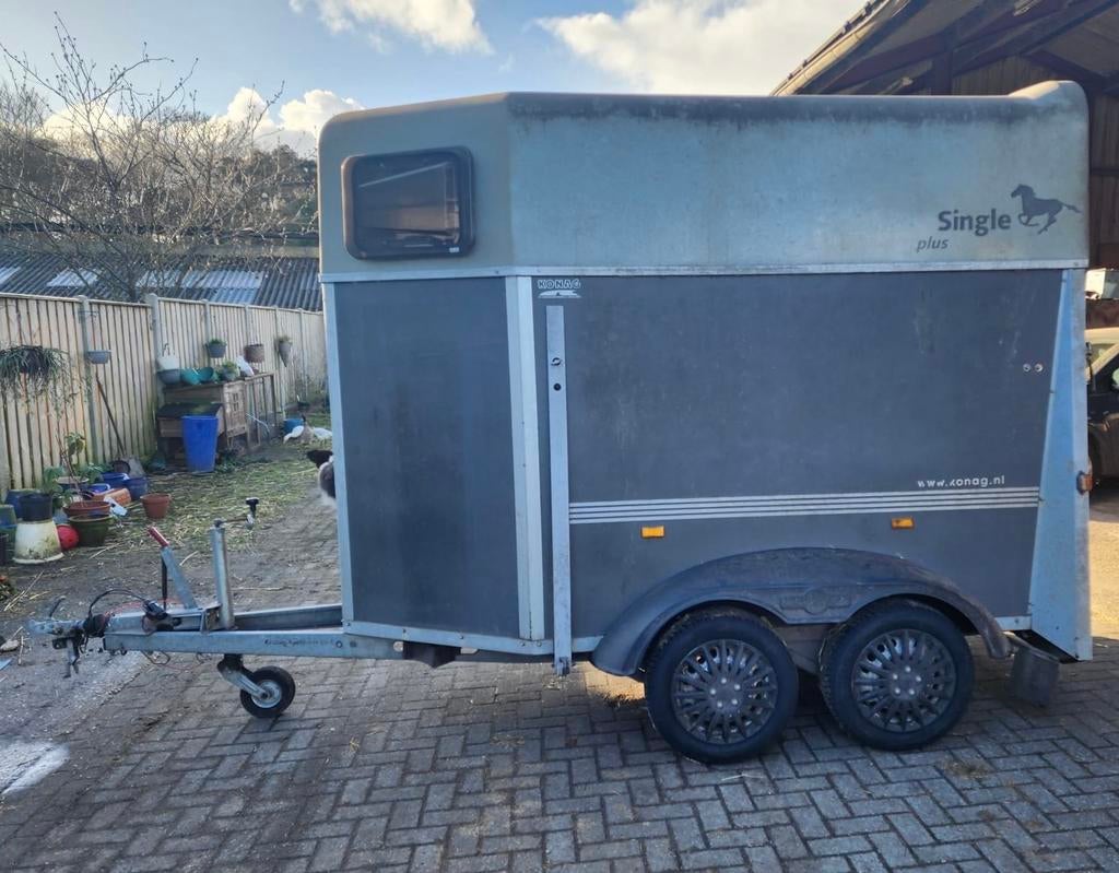 Humbaur single plus met nieuwe banden, Dieren en Toebehoren, Paarden en Pony's | Trailers en Aanhangwagens, Ophalen, Gebruikt