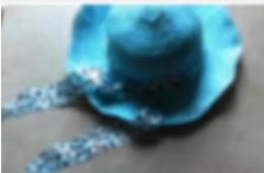 Meisjes hoedje turquoise, Kinderen en Baby's, Kinderkleding | Petten en Hoeden, Ophalen of Verzenden, Zo goed als nieuw, Meisje
