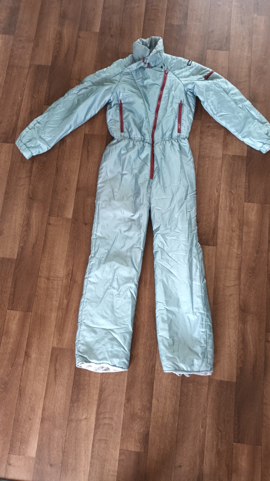 Super hippe Glim-groene Skiepak - Maat S/M, Maat 38/40 (M), Ophalen of Verzenden, Zo goed als nieuw, Jack