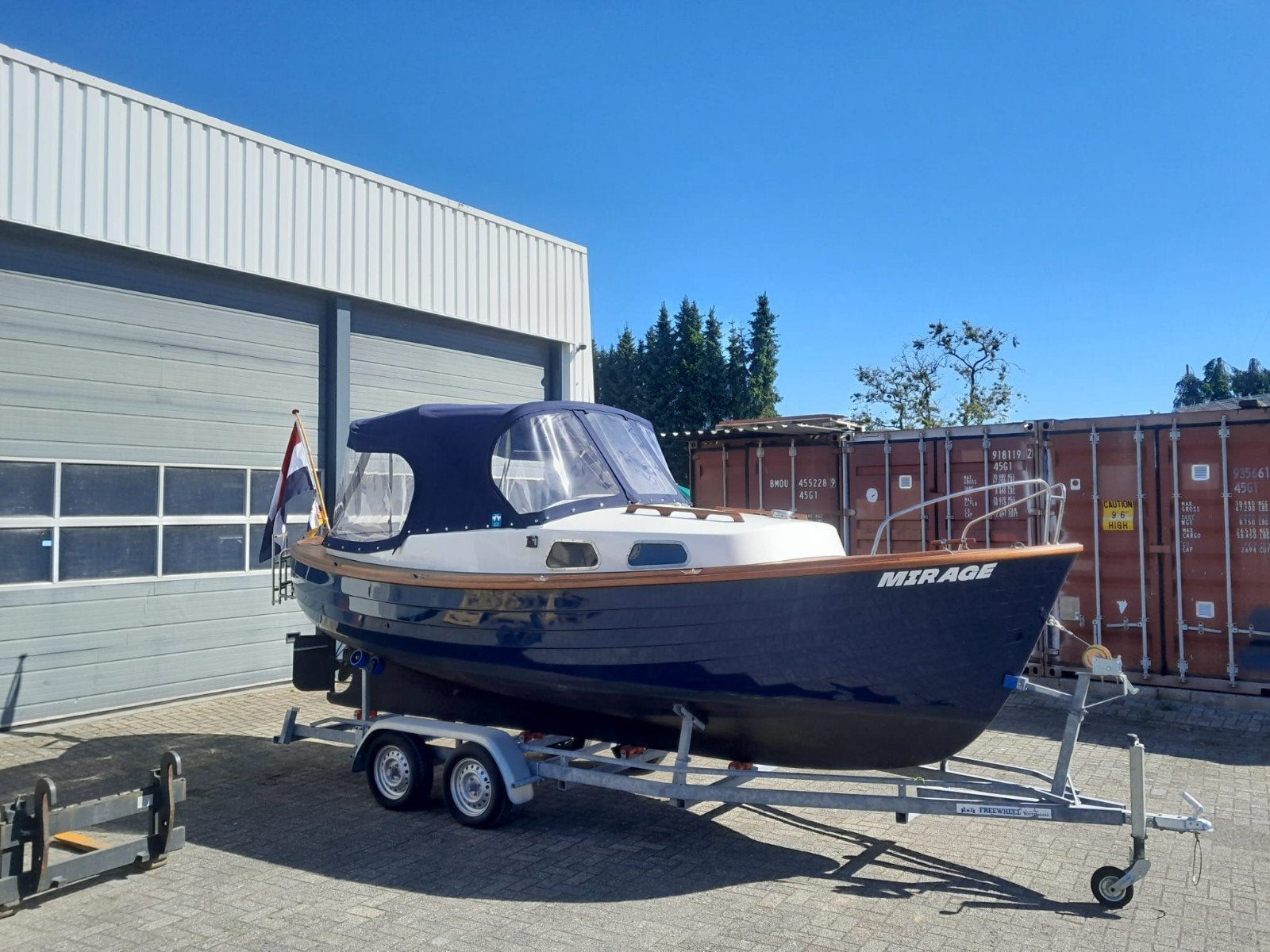 Kajuitsloep, kajuitboot, motorboot, Ophalen, Gebruikt, Diesel, Polyester