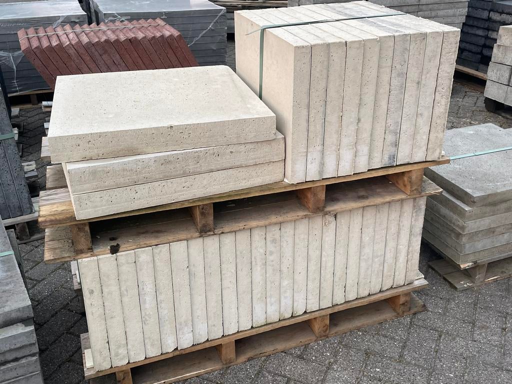 11 stuks Oud Hollandse tegel 60x40x5cm Creme RESTPARTIJ, Ophalen, Nieuw, Beton, Terrastegels