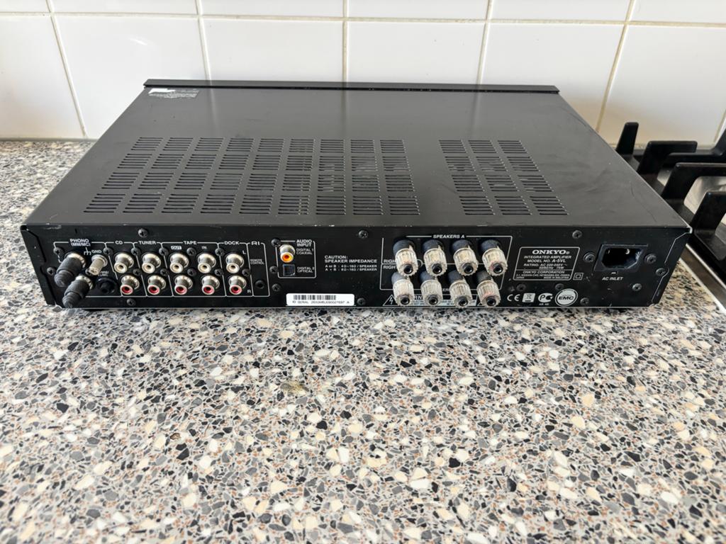Onkyo A-5VL Geïntegreerde Versterker - Zwart, Ophalen, Zo goed als nieuw, 60 tot 120 watt, Stereo