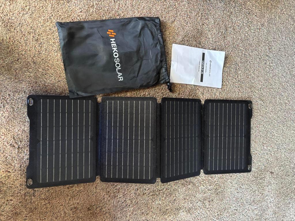 Heko solar 30w vouwbaar zonnepaneel ongebruikt, Ophalen of Verzenden, Zo goed als nieuw