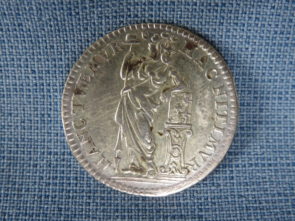 25 cent - Utrecht 1759 - bodemvondst, Vóór koninkrijk, Zilver, 25 cent, Ophalen of Verzenden