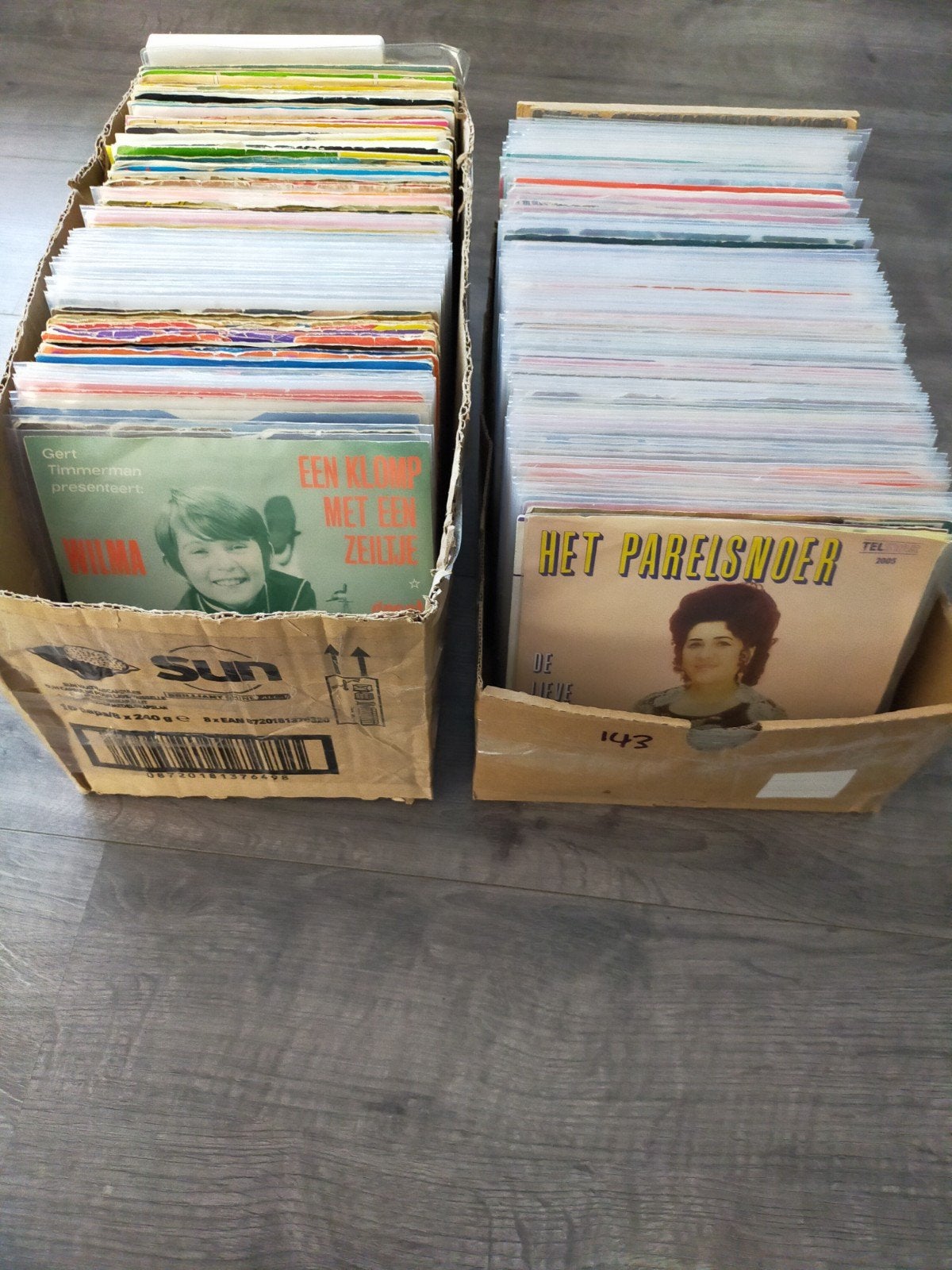 3 Dozen singels, Ongeveer 430 stuks Vinyl Singles, Ophalen, Gebruikt, 7 inch, Complilatie