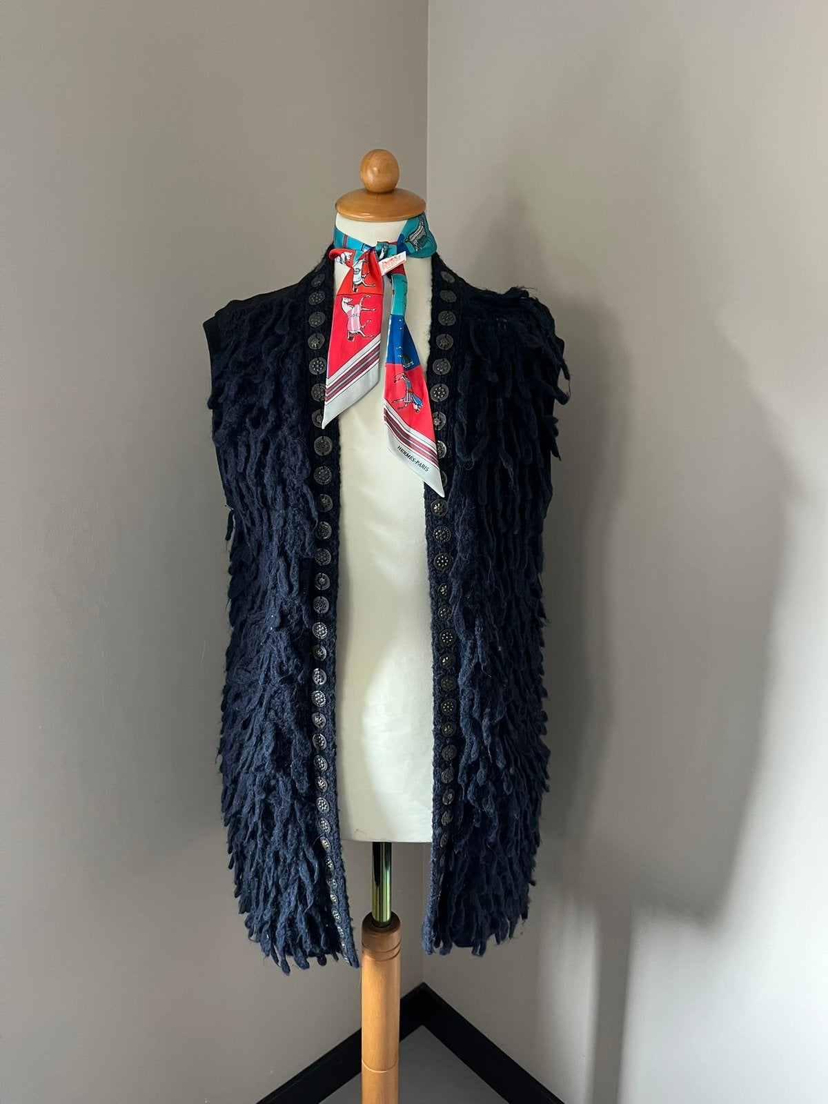 Maison Scotch gilet vest blauw zwart 38 40, Ophalen of Verzenden, Zo goed als nieuw, Maat 38/40 (M), Blauw