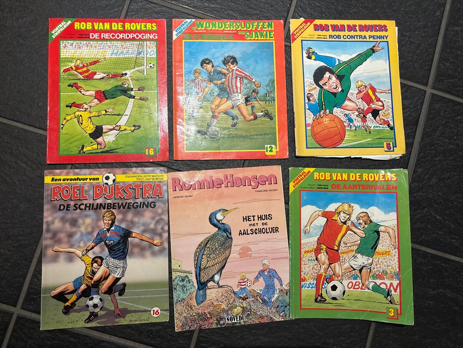 Voetbal strips: Rob van de Rovers, Roel Dijkstra, Ronnie Han, Boeken, Stripboeken, Meerdere stripboeken, Ophalen, Gelezen