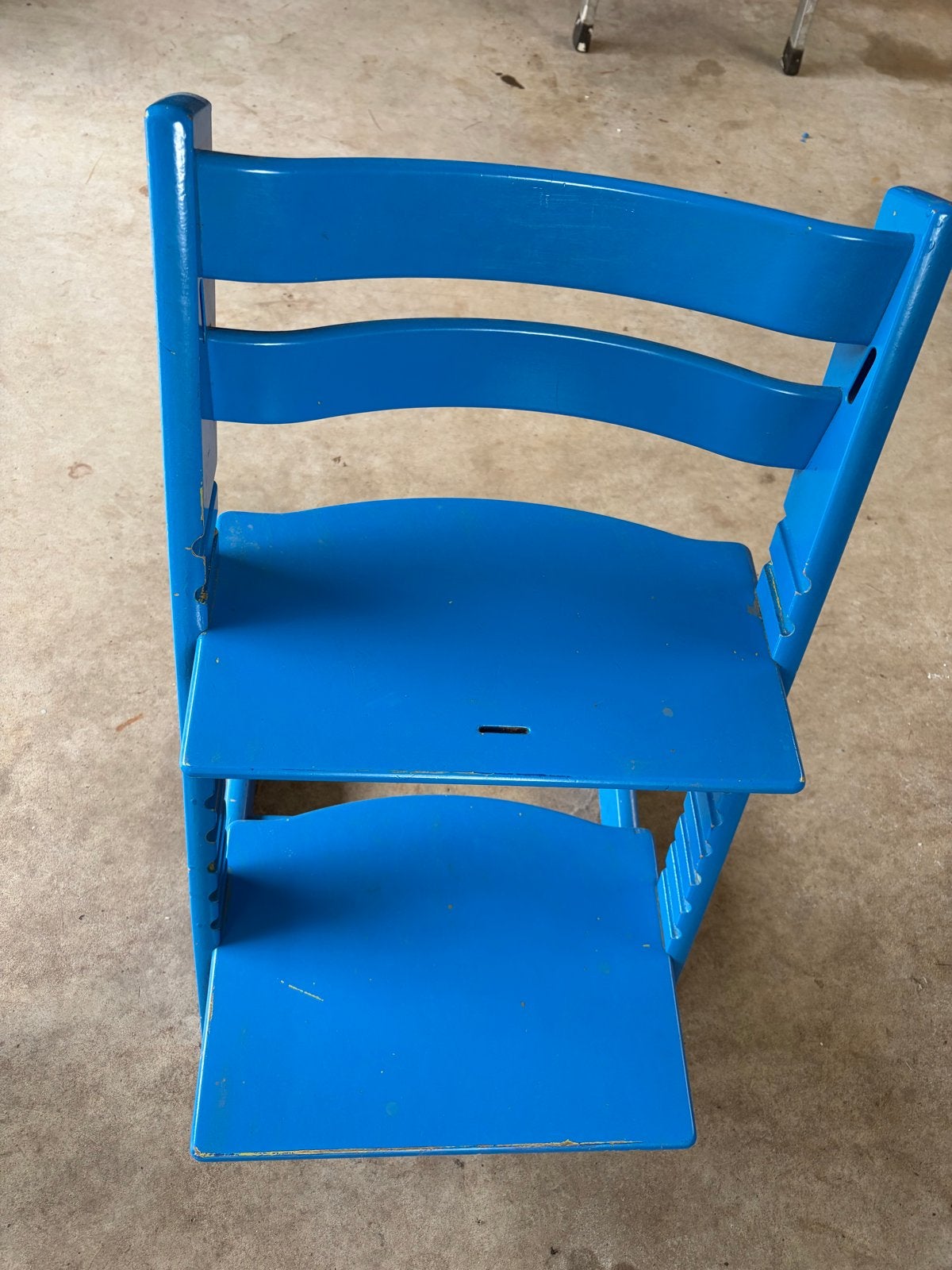 Zeer nette blauwe Trip Trap meegroeistoel, Kinderen en Baby's, Kinderstoelen, Ophalen, Gebruikt, Meegroeistoel