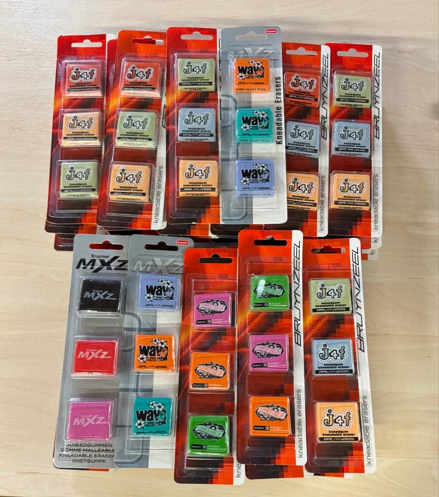 Partij NIEUWE Bruynzeel kneedgummen diverse kleuren, Ophalen of Verzenden, Nieuw