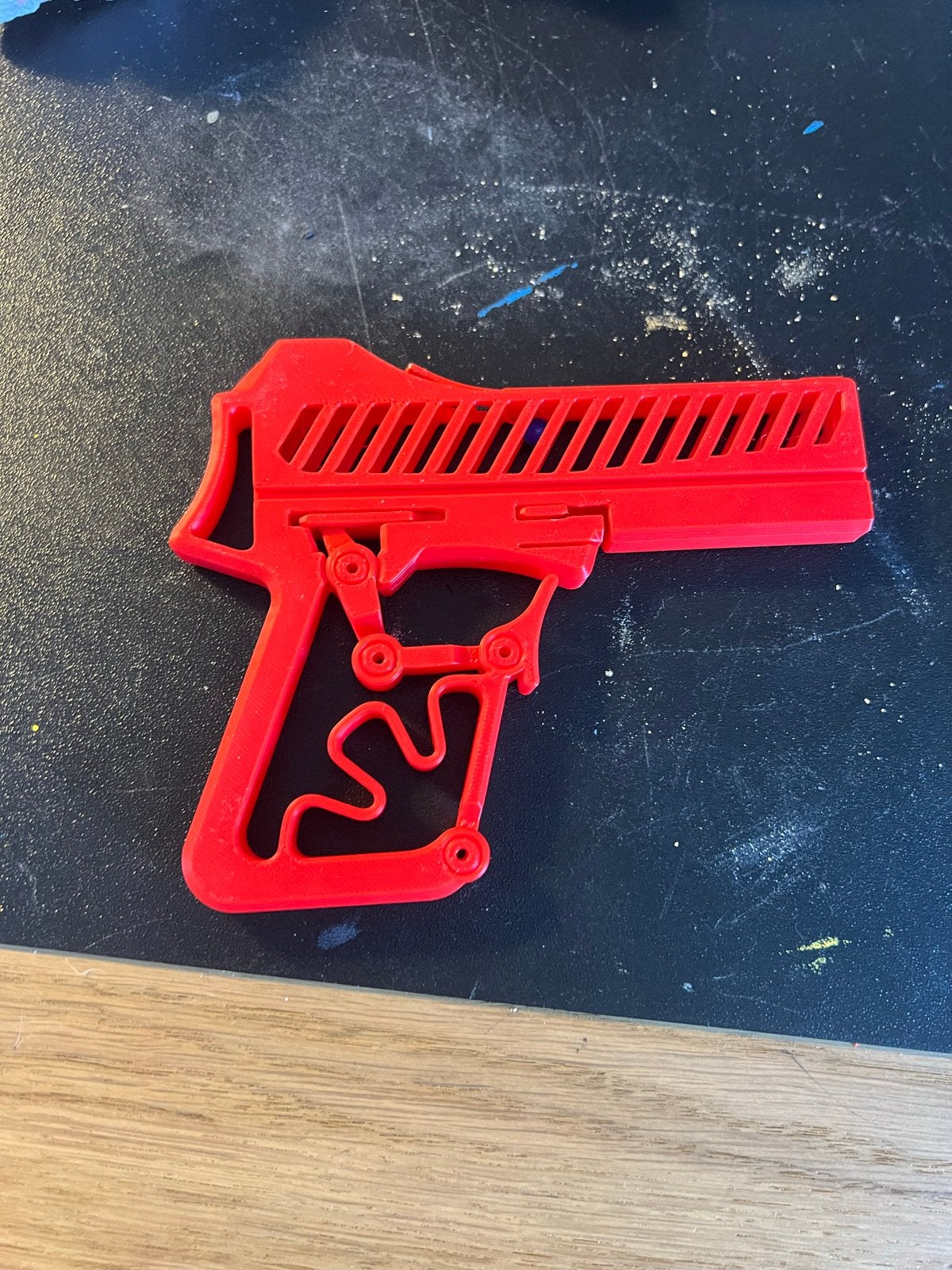 Rood 3D-geprint speelgoedpistool, Ophalen of Verzenden, Zo goed als nieuw