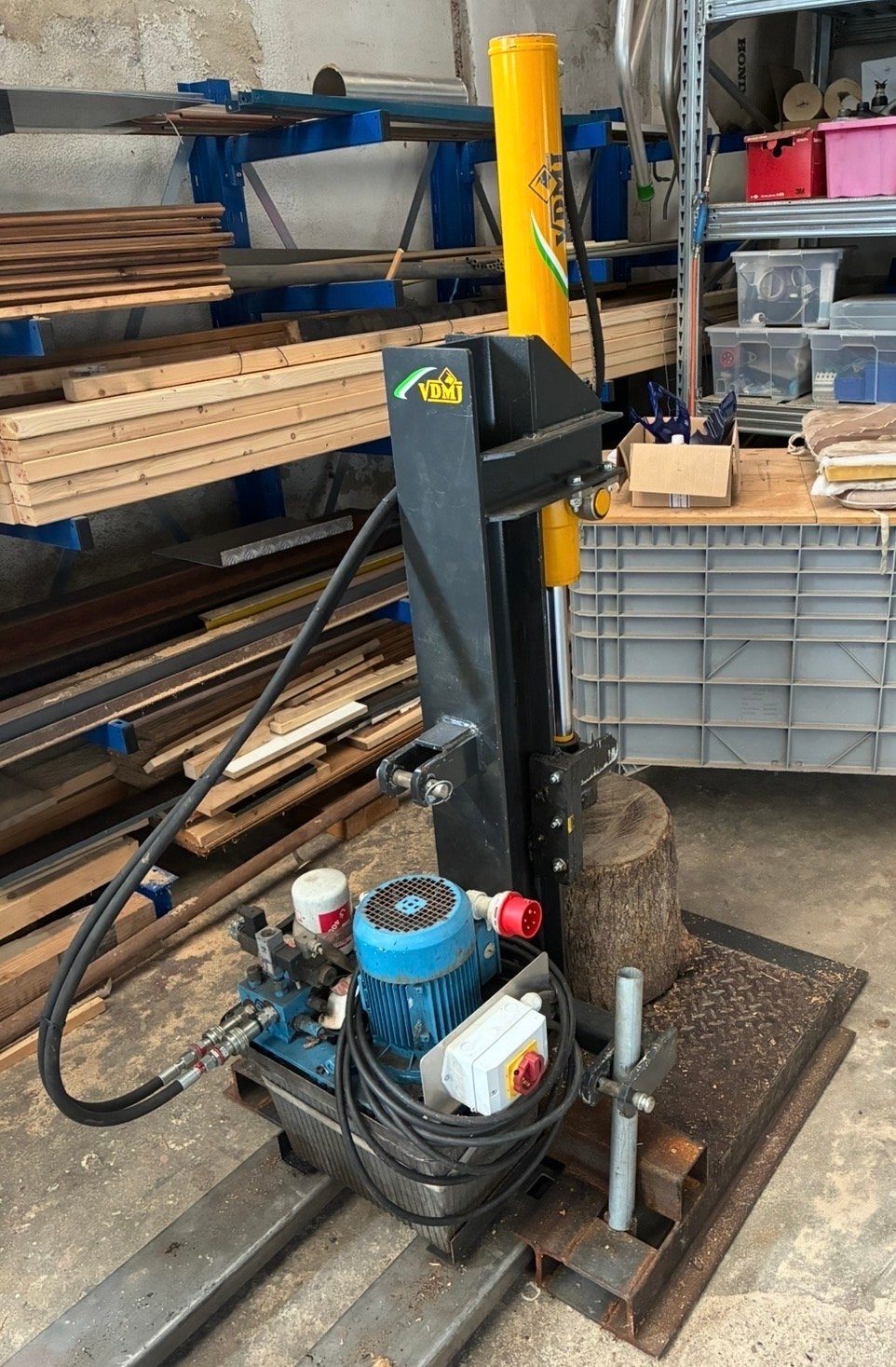 Hydraulische Houtklover VDMT, Ophalen