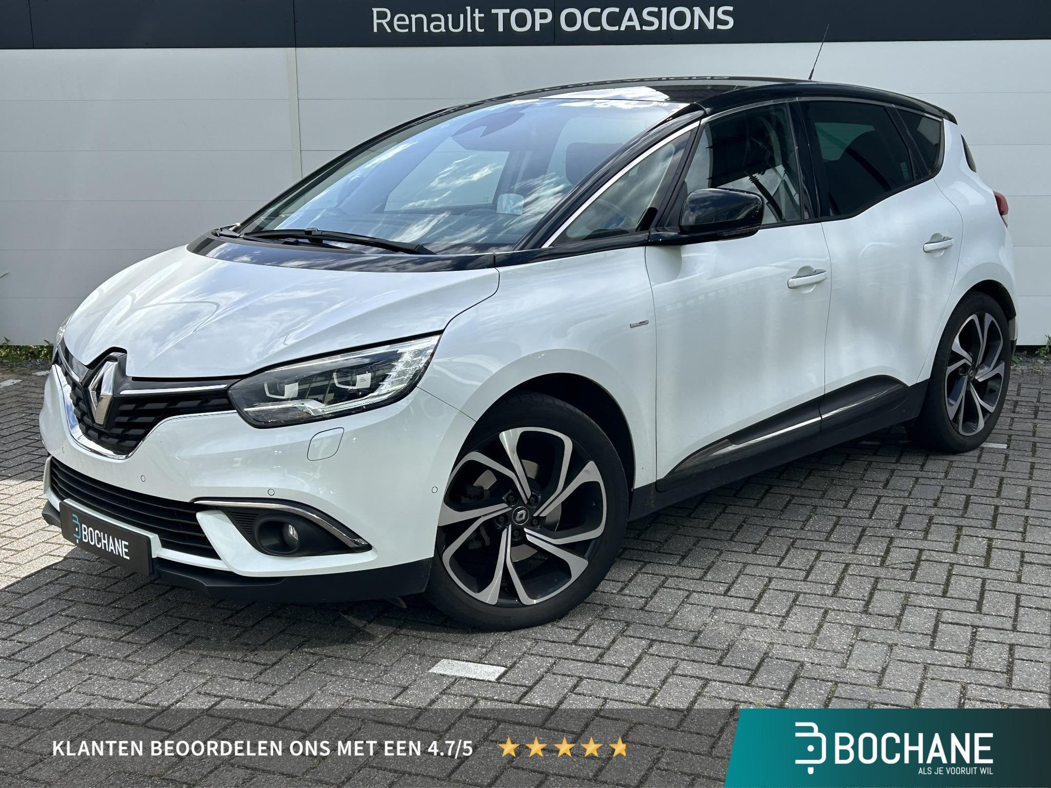 Renault Scénic 1.2 TCe Bose | Navigatie | Camera | Head-Up, Gebruikt, 4 cilinders, Wit, Origineel Nederlands
