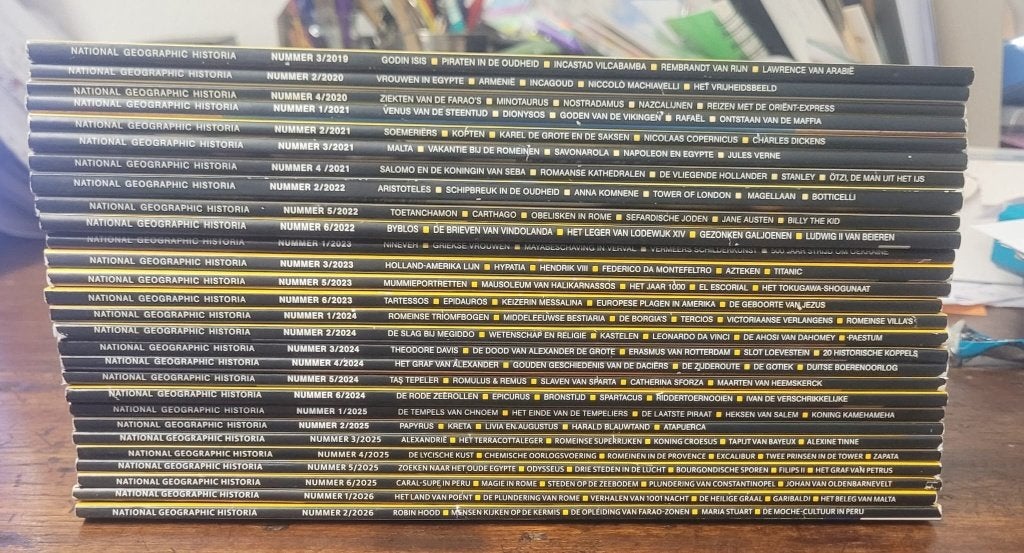 National Geographic Historia 28 nrs. - 2024 & 2025 compleet, Ophalen of Verzenden, Zo goed als nieuw, Wetenschap en Natuur