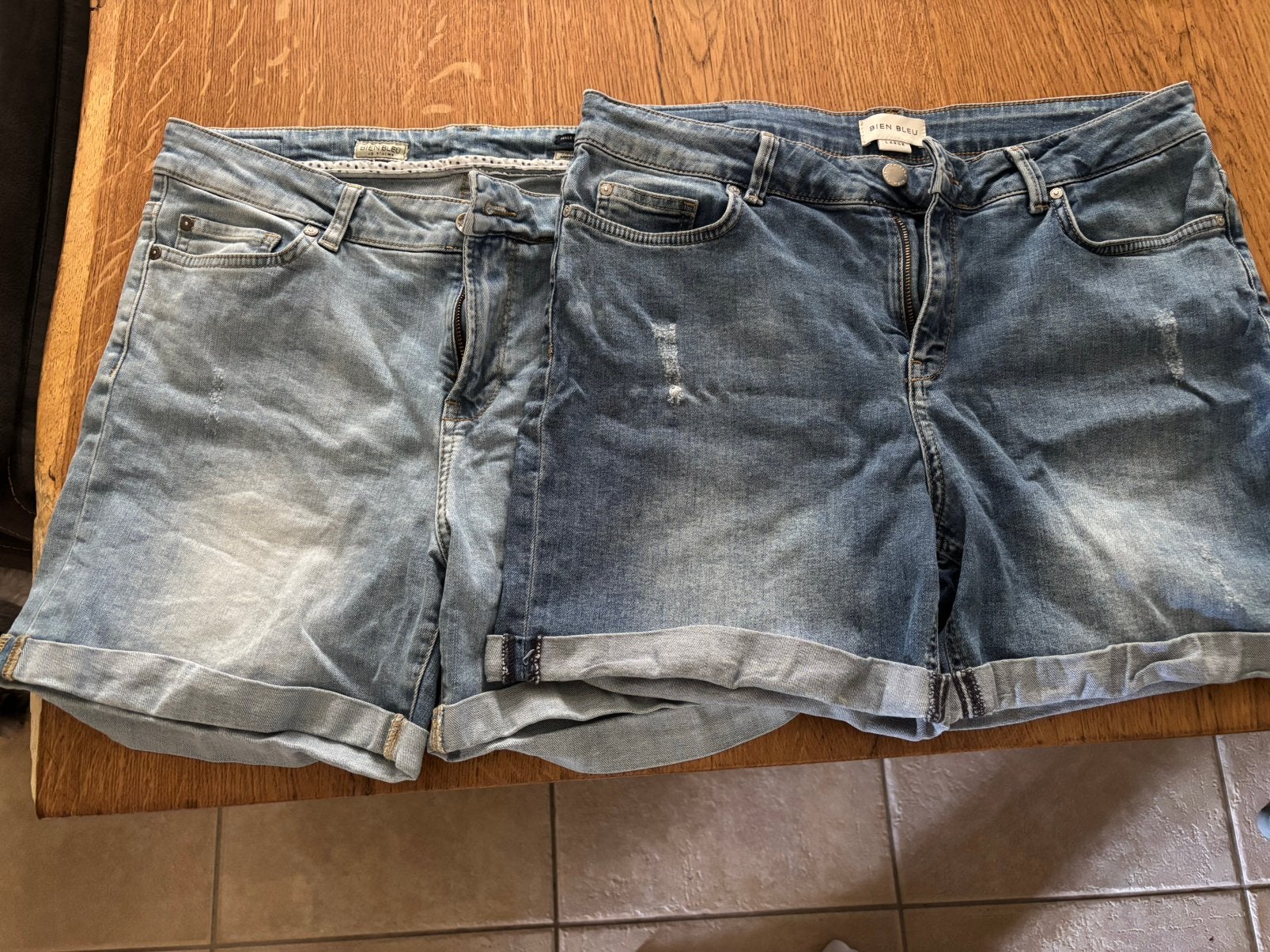 Korte broeken Bien Bleu maat L, Ophalen of Verzenden, Gedragen, Blauw, Overige jeansmaten