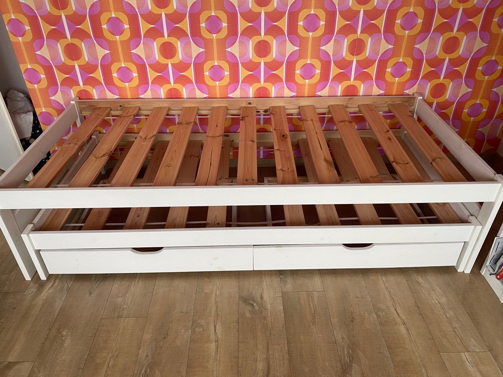 Kinderbed met uitschuifbaar logeerbed, 85 tot 100 cm, Gebruikt, 180 cm of meer, Ophalen