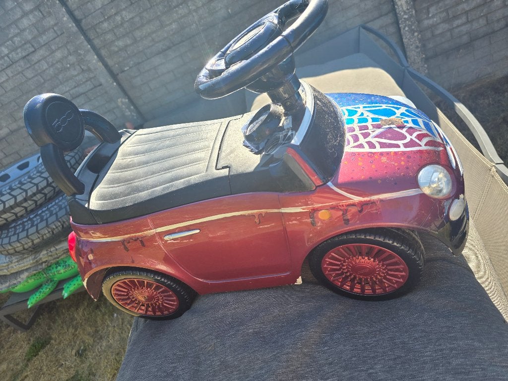 Loopauto spiderman fiat 500, Ophalen