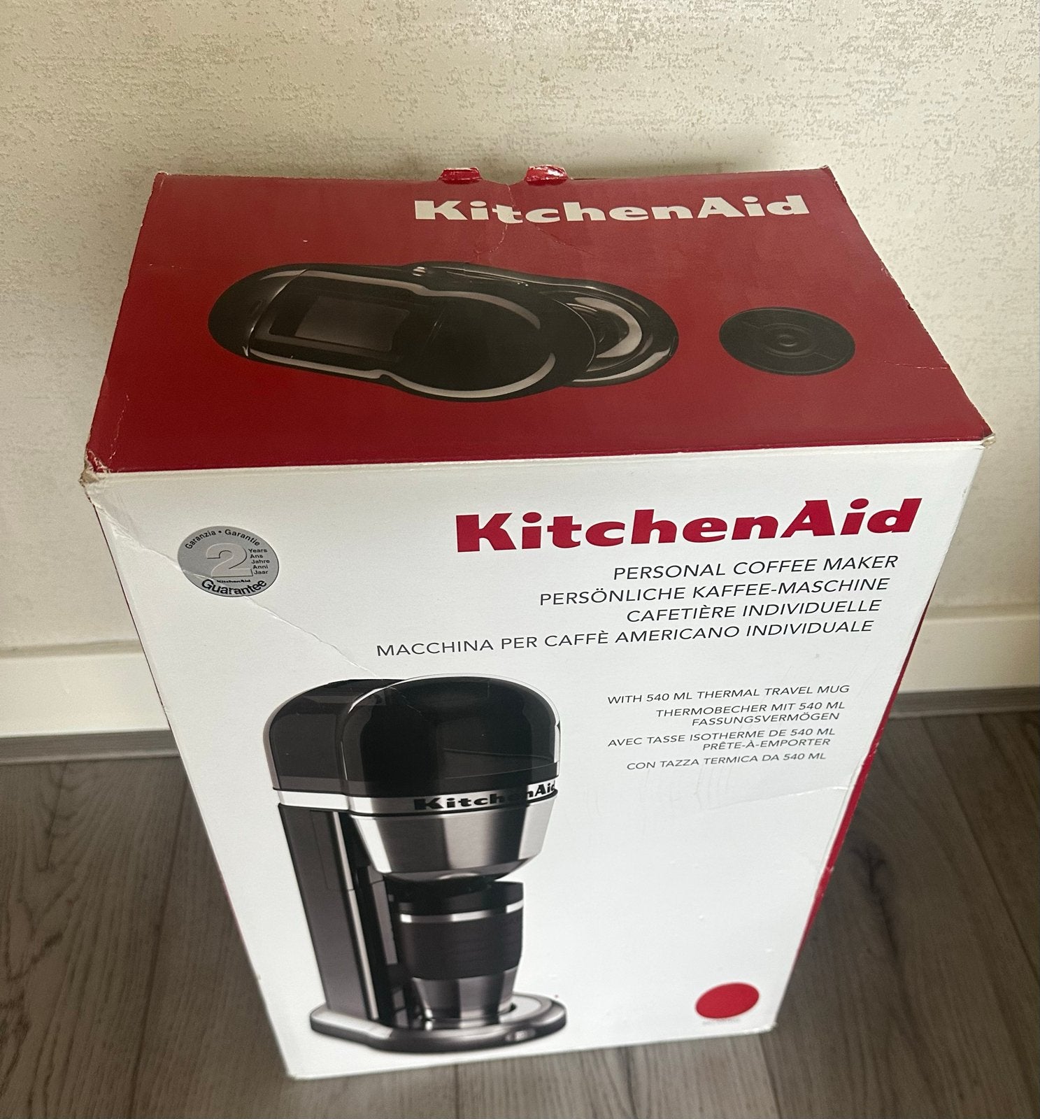 KitchenAid Personal Koffiezetapparaat met Thermobeker, Koffiemachine, Gemalen koffie, Ophalen of Verzenden, Zo goed als nieuw