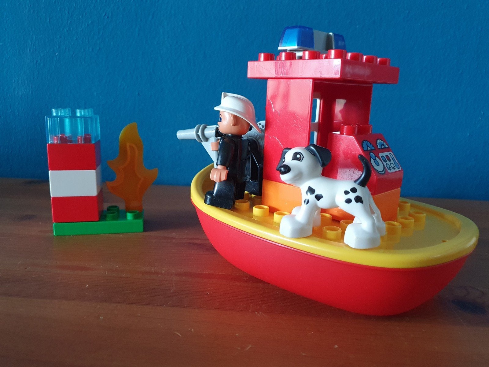 Duplo Brandweerboot complete set 10591, Ophalen of Verzenden, Zo goed als nieuw, Duplo