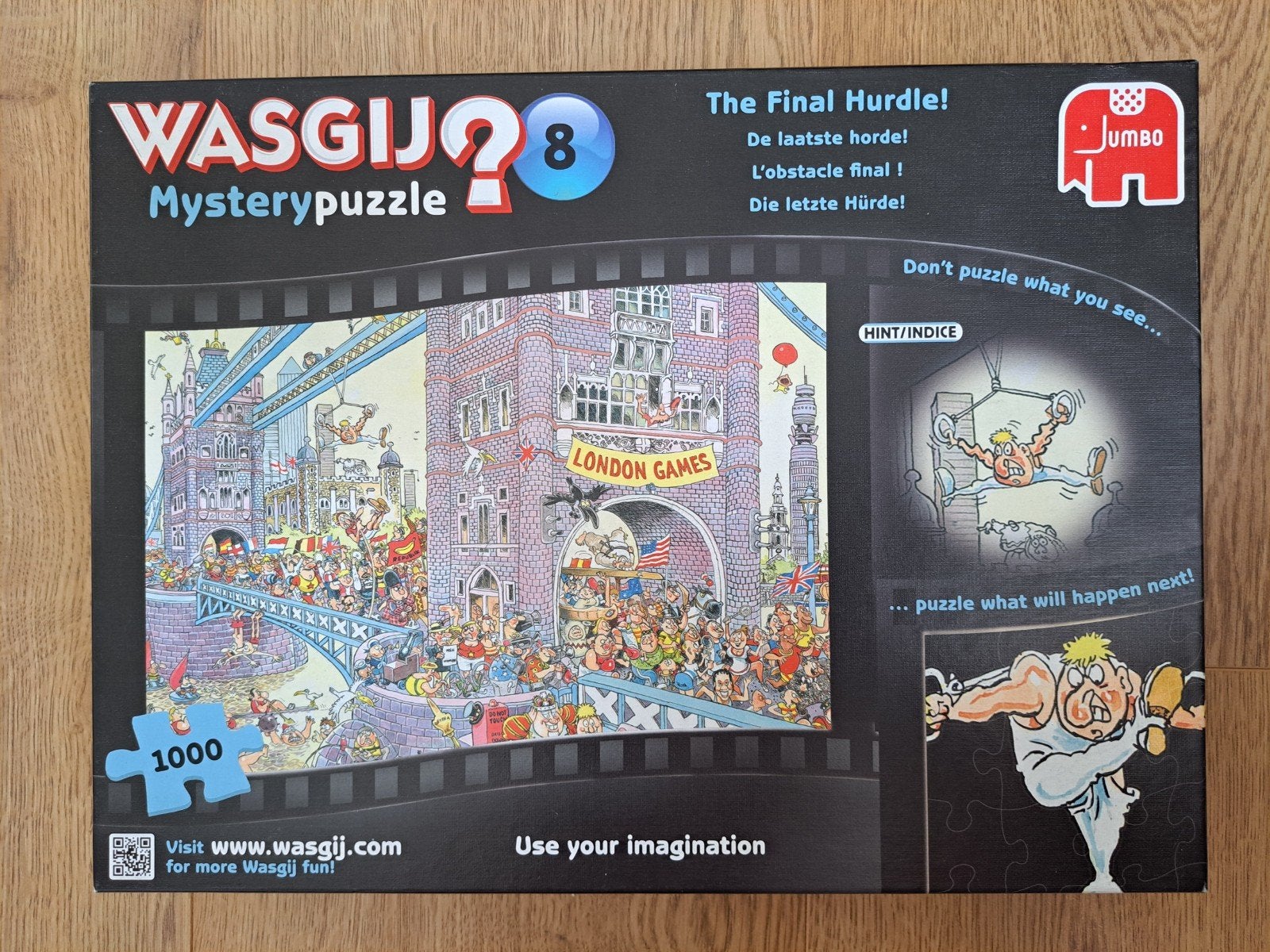 Wasgij puzzel 1000 stukjes De laatste horde, Ophalen, 500 t/m 1500 stukjes, Zo goed als nieuw, Legpuzzel