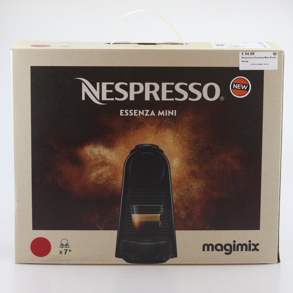 Nespresso Essenza Mini Rood Nieuw, Nespresso, Nieuw, Support@nespresso.com, Avenue de Rhodanie 40
1007 Lausanne
Switzerland