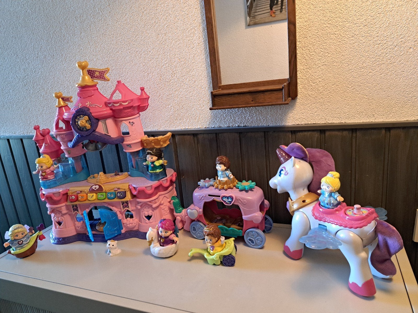VTech Prinsessen Kasteel met Eenhoorn, Koets en 7 Prinsessen, Ophalen of Verzenden