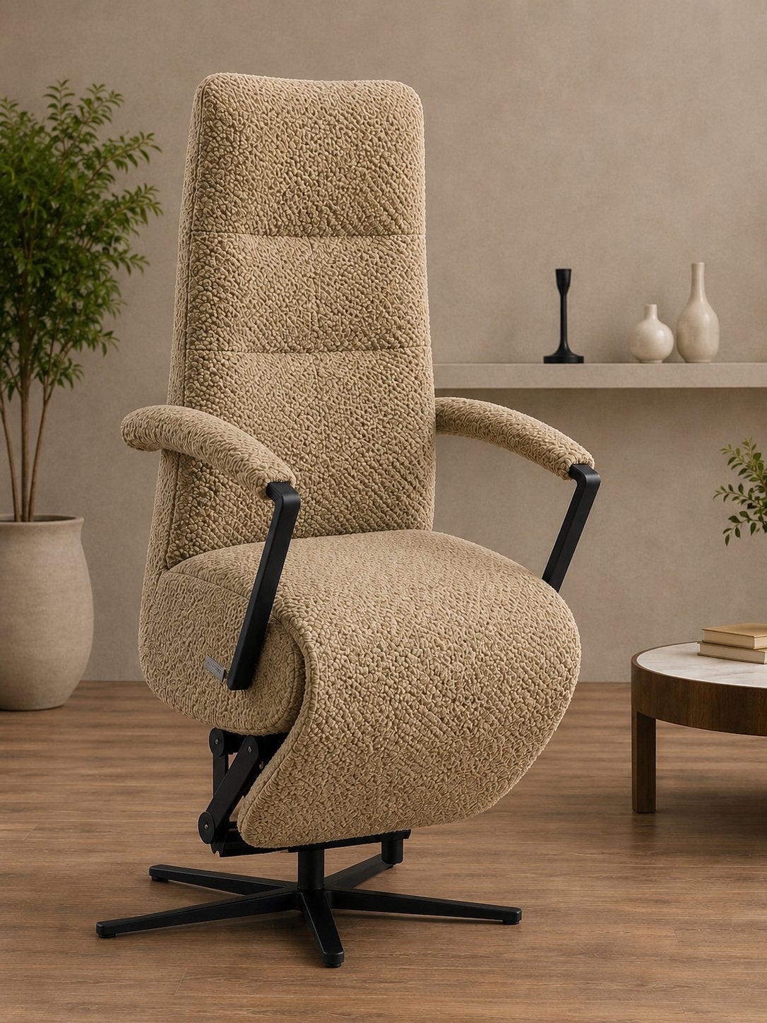JC Furniture - Turn - Sta op stoel - Relaxfauteuil - Bomvol, Laan der Techniek 21, Veenendaal, Metaal, Sta op stoel, draai fauteuil, verwarming, massage, prominent