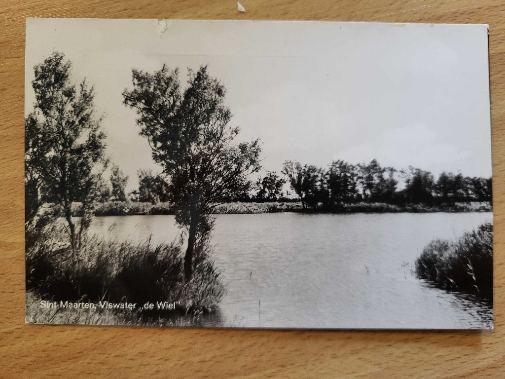 ansicht Sint Maarten De Wiel visvijver, Ophalen of Verzenden, Voor 1920, Noord-Holland