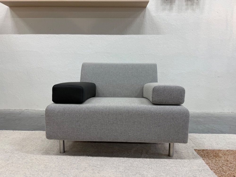 Nieuw Cloak Havee Pacific Loveseat grijs stof Bank, Eenpersoons, Havee, Nieuw, 75 tot 100 cm