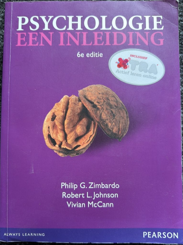 Psychologie een inleiding 6e editie, P. G. Zimbardo, R. L. Johnsen, V. McCann, Nieuw, Alpha, HBO