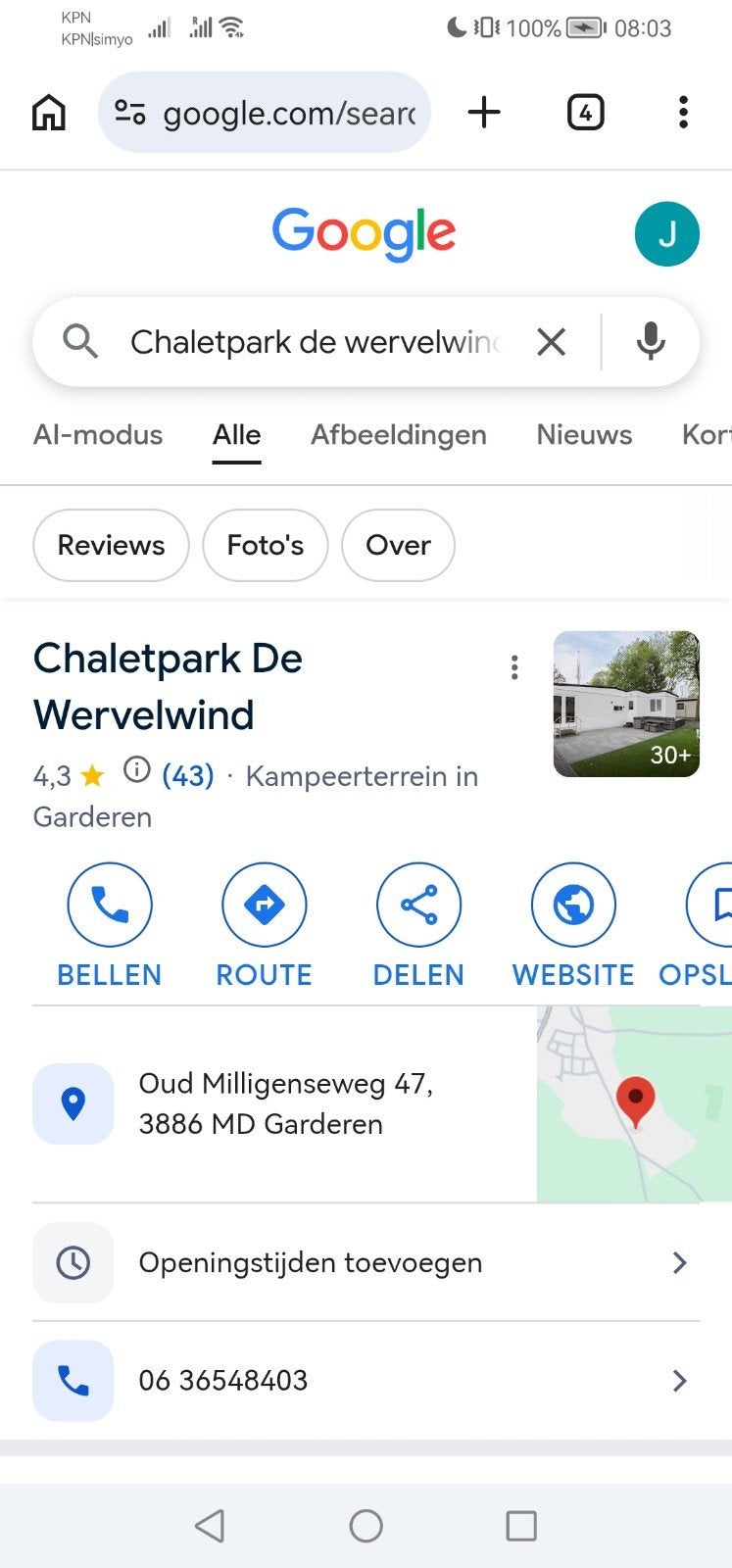 Chaletpark de wervelwind, Ophalen of Verzenden