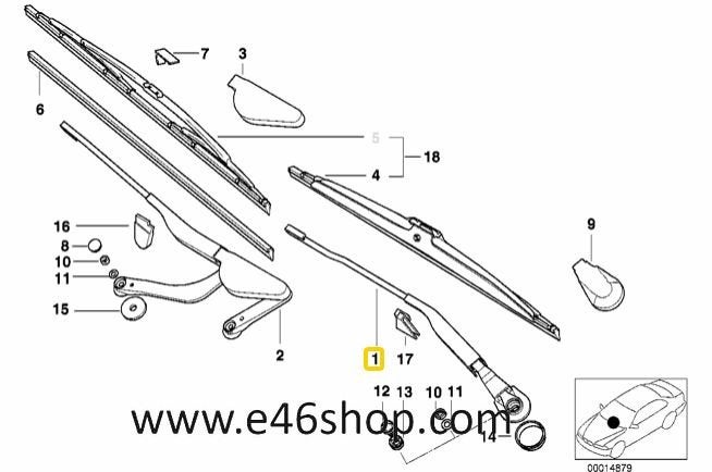 RUITEN WISSER ARM LINKS BMW E38 OE 61618352019, Auto-onderdelen, Ruiten en Toebehoren, -, -, Nieuw, Ophalen of Verzenden