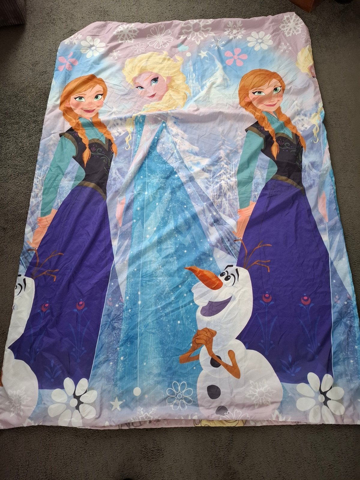 Disney Frozen Dekbedovertrek met Anna, Elsa en Olaf, Ophalen of Verzenden, Roze, Meisje, Dekbedovertrek