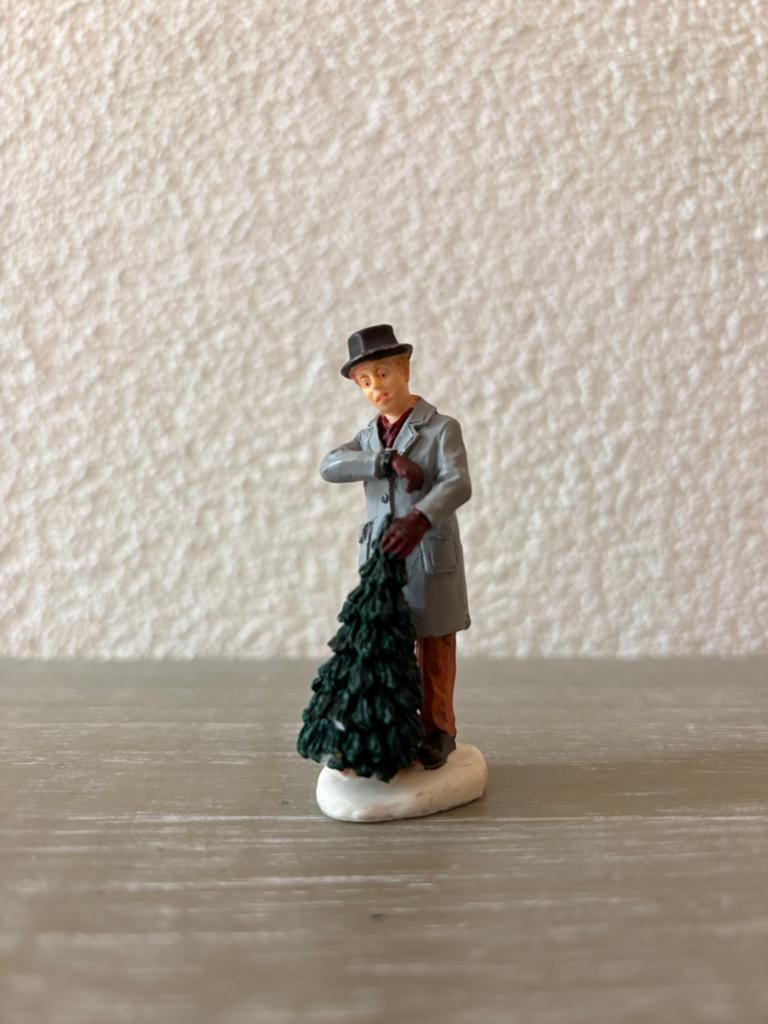 Lemax man met kerstboom, Diversen, Ophalen of Verzenden