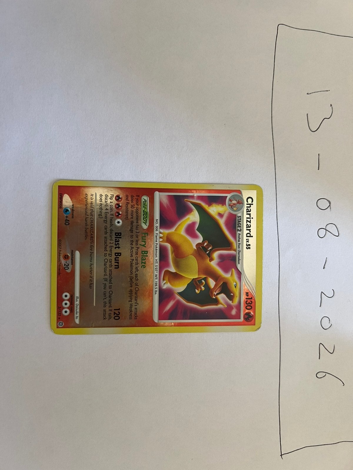 Pokemon Charizard Reverse Holo Secret Wonders 3/132, Ophalen of Verzenden, Gebruikt, Losse kaart, Foil