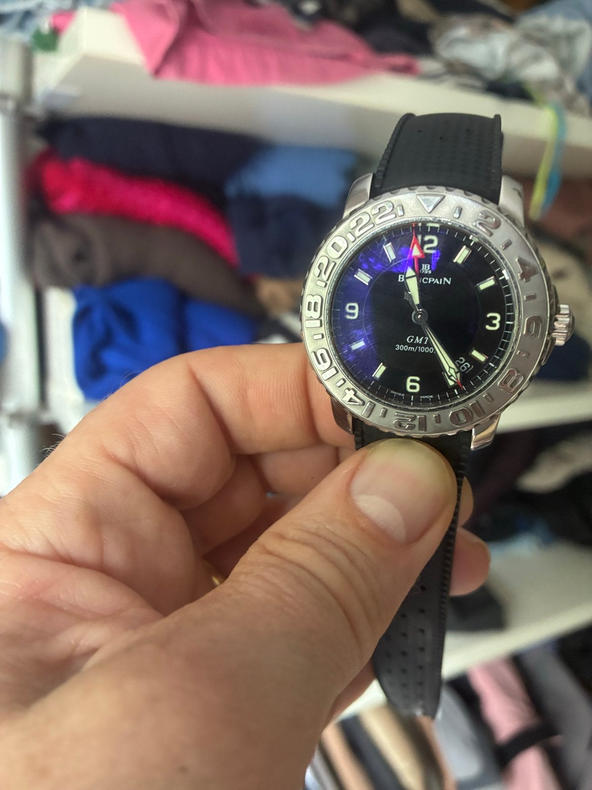 Blancpain Fifty Fathoms GMT Trilogy (2008), Overige merken, Gebruikt, Staal, Polshorloge