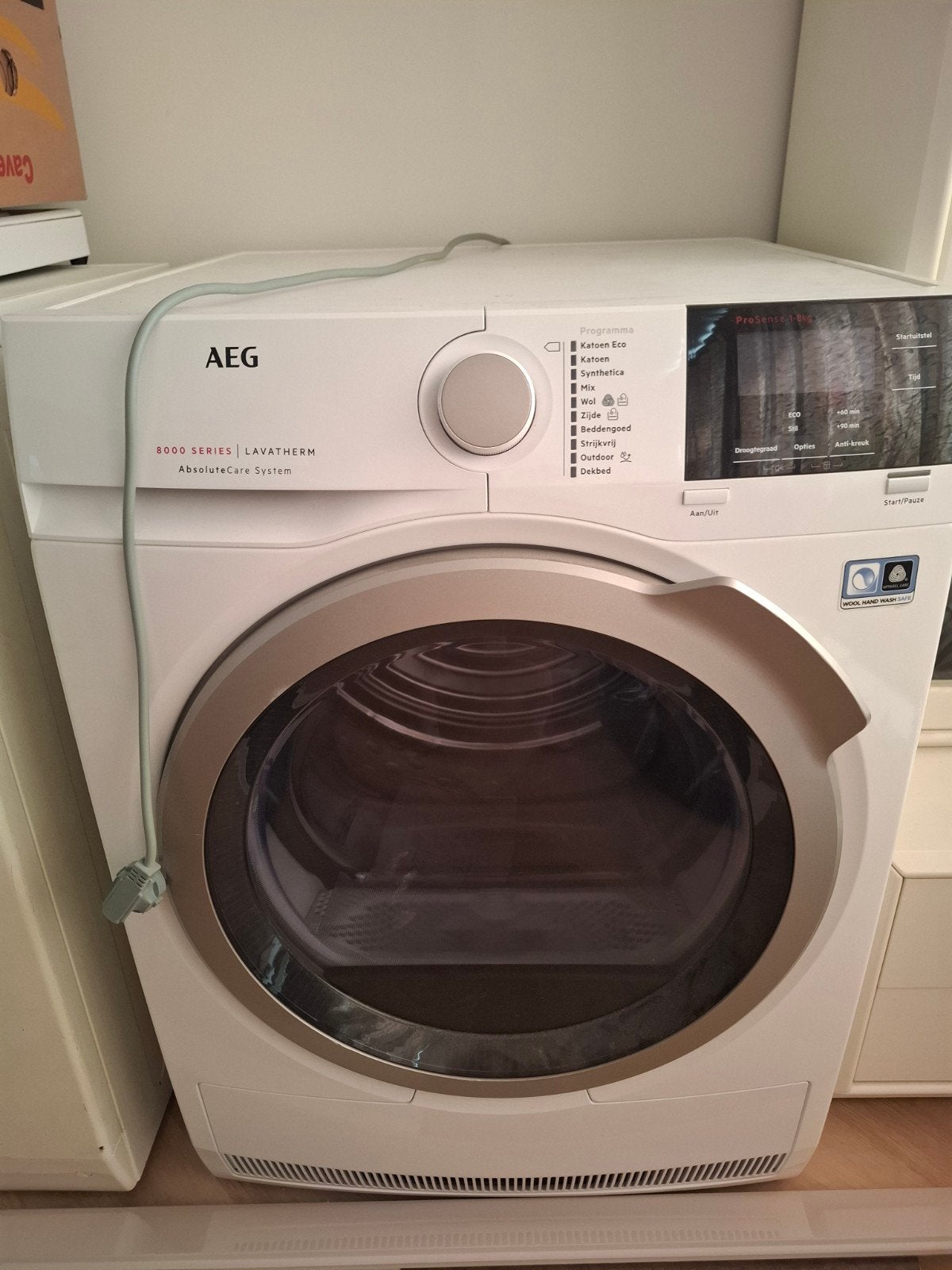 Te koop droger AEG 8000, Ophalen of Verzenden, Zo goed als nieuw, Condens, 85 tot 90 cm