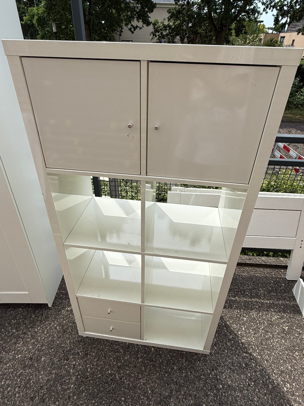 Kallax kast IKEA hoogglans wit, Ophalen, Gebruikt