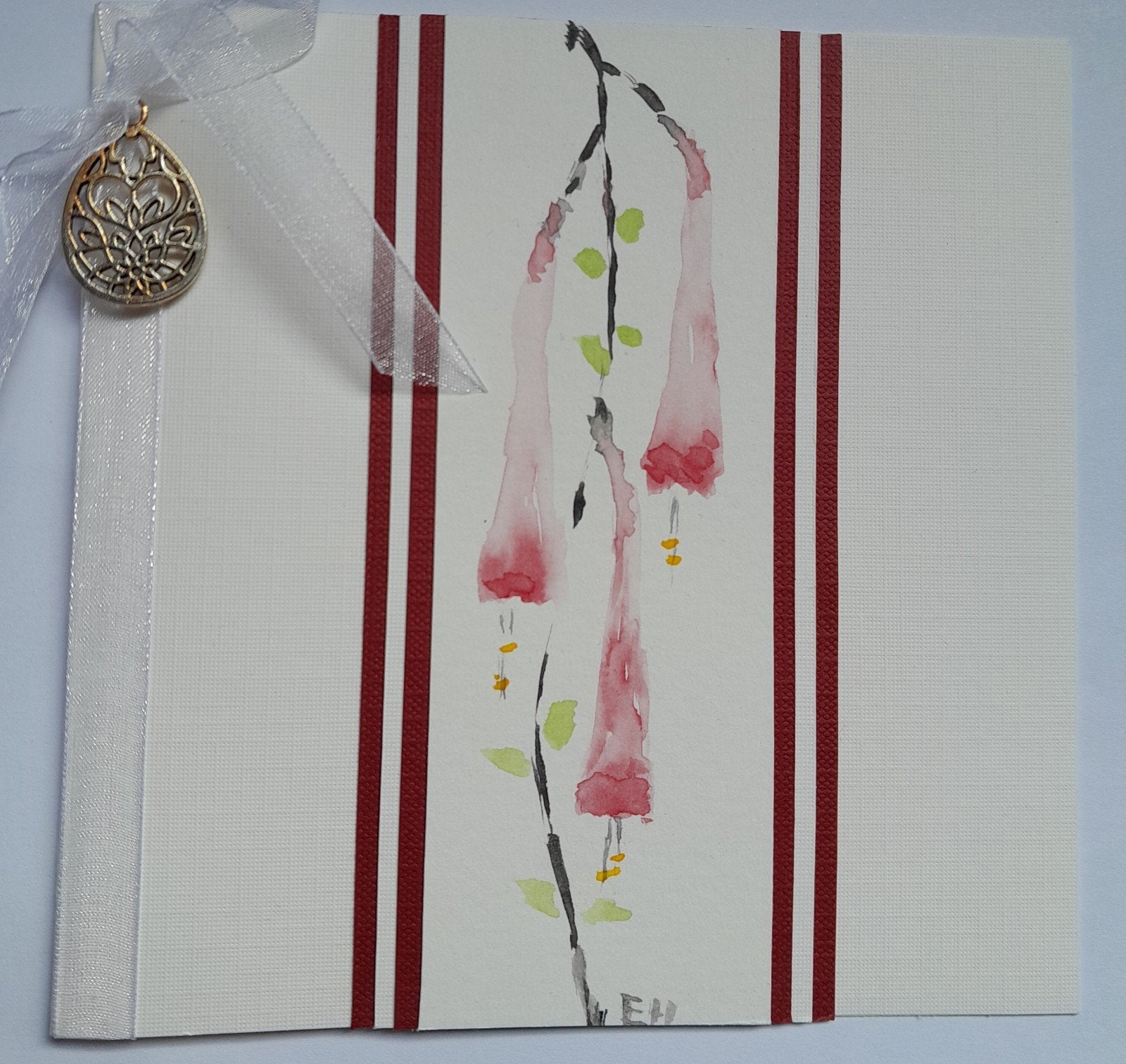 bloemen, geschilderd met aquarel verf, Ophalen of Verzenden, Zo goed als nieuw, Overige thema's