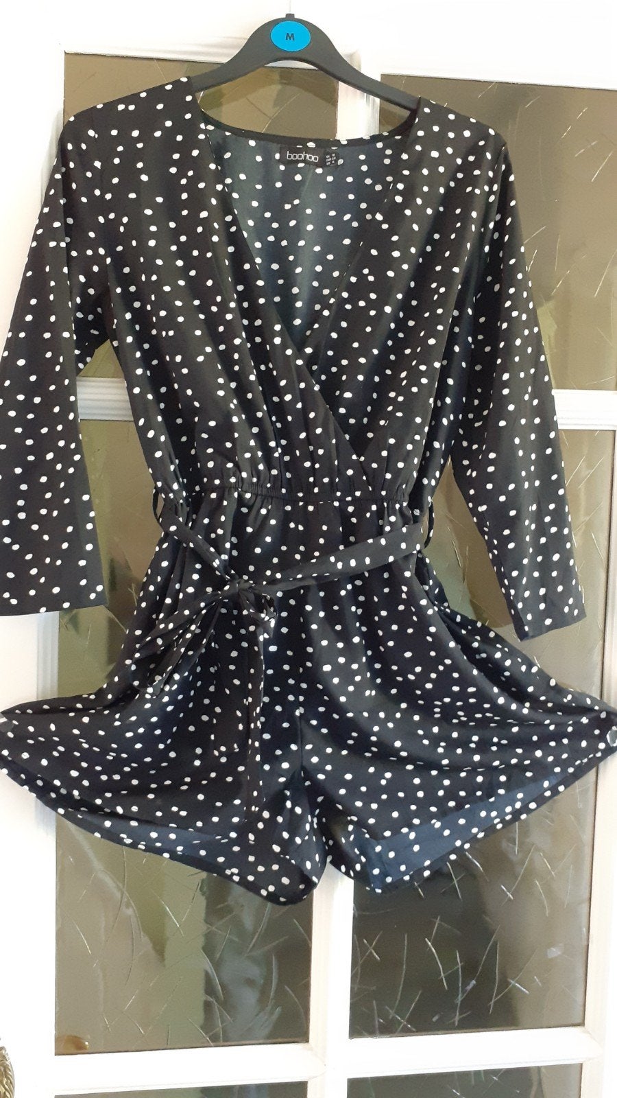 Boohoo playsuit met stippen - Maat M, Maat 38/40 (M), Ophalen of Verzenden, Zo goed als nieuw, Boohoo