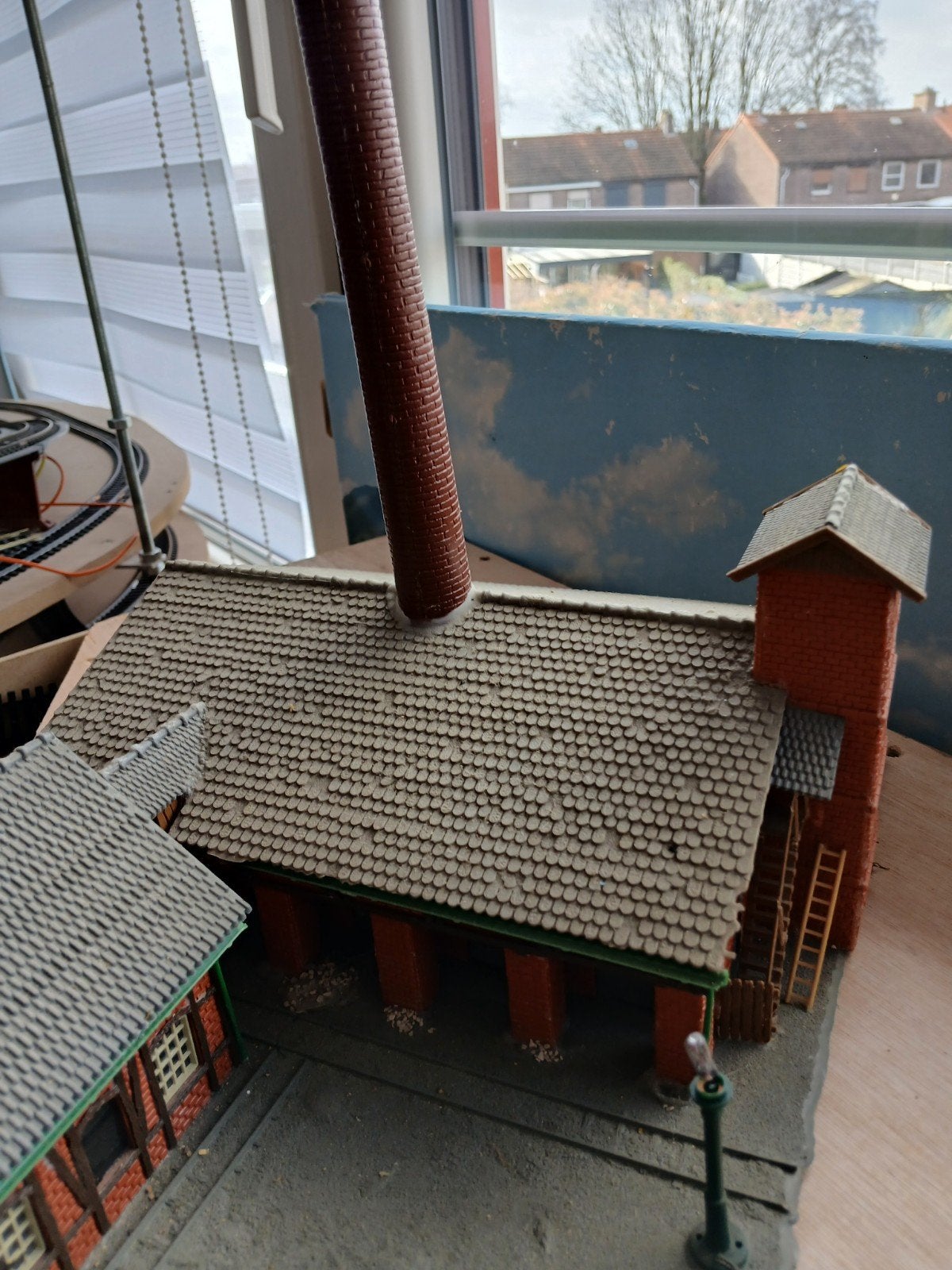 Faller Steen Fabrikant H0 - Fabrieksgebouw met schoorsteen, Ophalen of Verzenden, Gebruikt, Brug, Tunnel of Gebouw, Overige merken