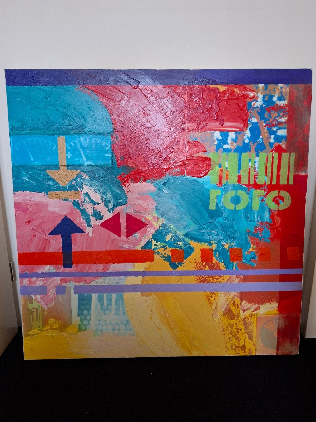 Schilderij Verf, 1 x 1 Mtr,€ 75,-,ZIE OOK MIJN OV.ADV., Ophalen