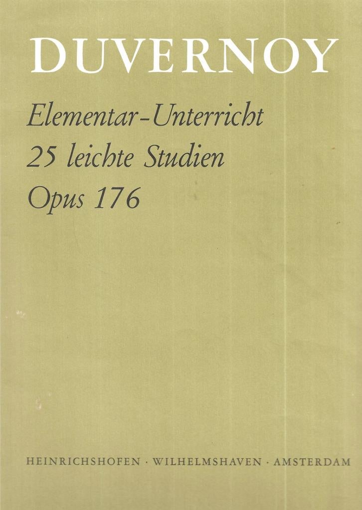 bladmuziek Duvernoy, 25 leichte Studien, opus 176, Gebruikt, Verzenden, Klassiek, Artiest of Componist