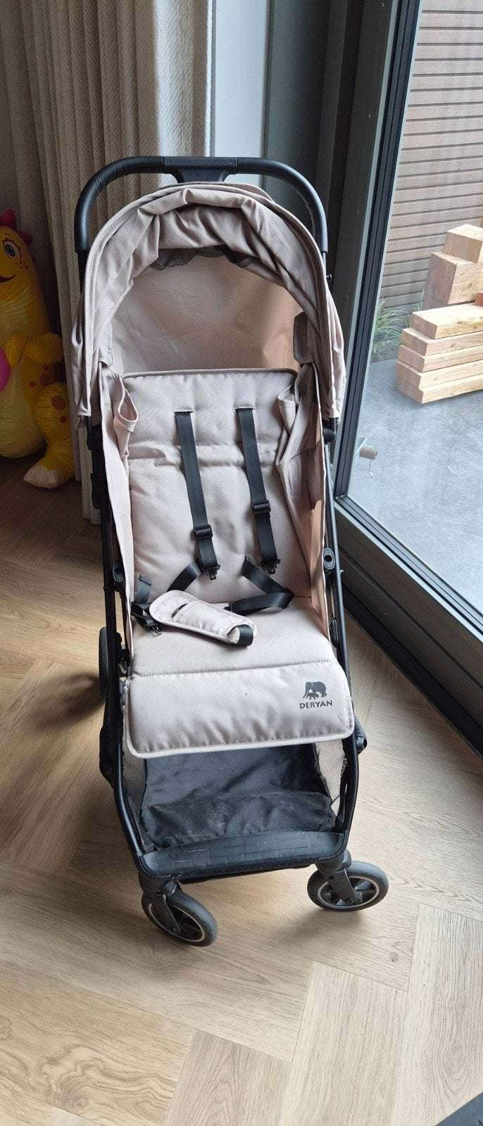 Deryan Luxe Easy lichtgewicht buggy Taupe (2 stuks)., Ophalen